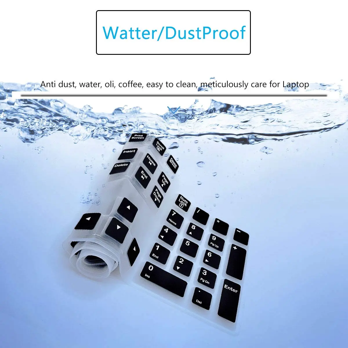 MUBUY-GOL Silicone Keyboard Cover for Logitech K120 & MK120 US Layout | Waterproof Dustproof - view 7