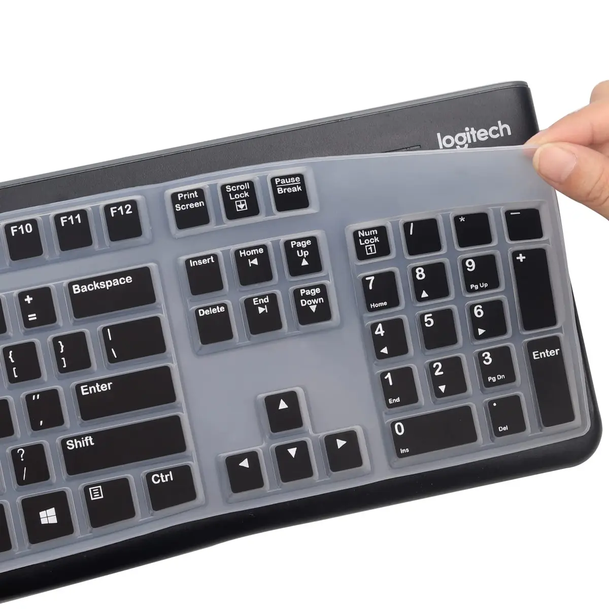 MUBUY-GOL Silicone Keyboard Cover for Logitech K120 & MK120 US Layout | Waterproof Dustproof - view 4