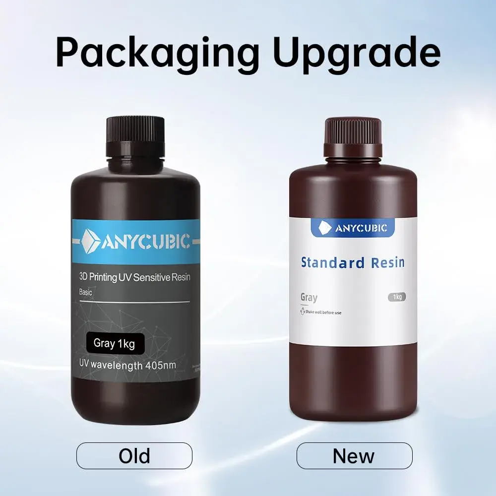 ANYCUBIC Grey 1kg UV Photopolymer Resin | High Precision Fast Curing for LCD 3D Printing - view 2