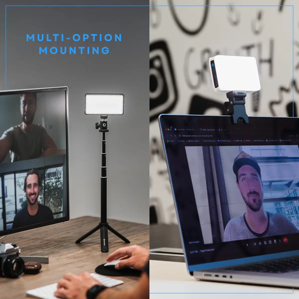 Lume Cube Broadcast Lighting Kit with Laptop Clip & Stand, 600g (1.32 lb) | Professional Video Conference Light - view 3