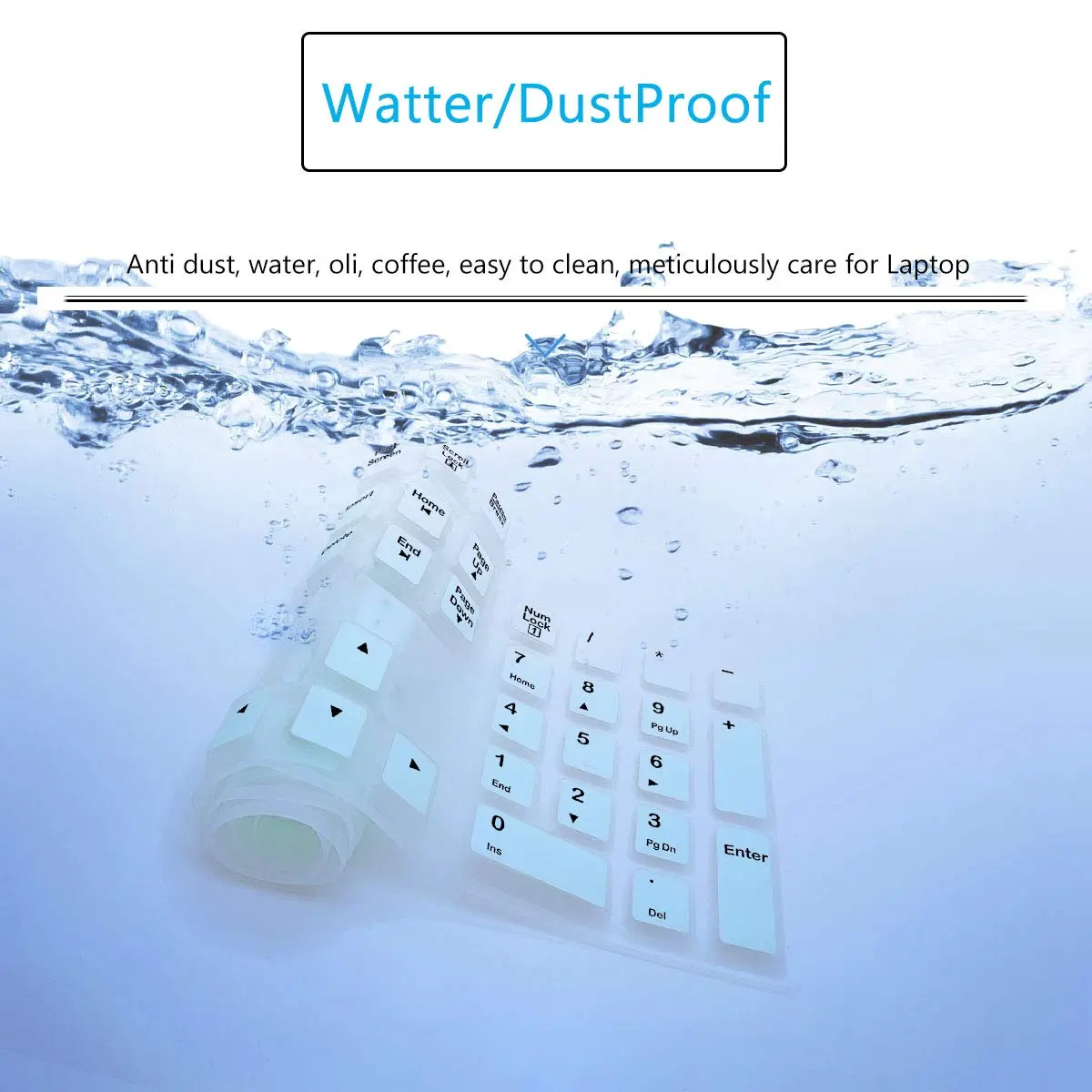 MUBUY-GOL Keyboard Cover Skin Protector for Logitech MK120 K120 Wired Keyboard | US Layout, Waterproof & Washable - view 5