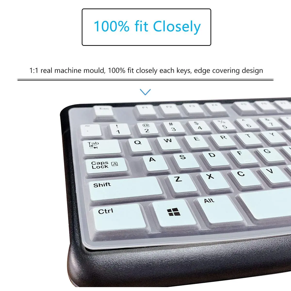 MUBUY-GOL Keyboard Cover Skin Protector for Logitech MK120 K120 Wired Keyboard | US Layout, Waterproof & Washable - view 6