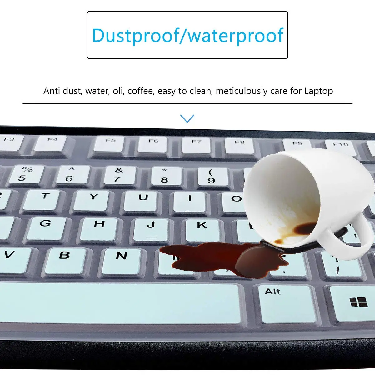 MUBUY-GOL Keyboard Cover Skin Protector for Logitech MK120 K120 Wired Keyboard | US Layout, Waterproof & Washable - view 4