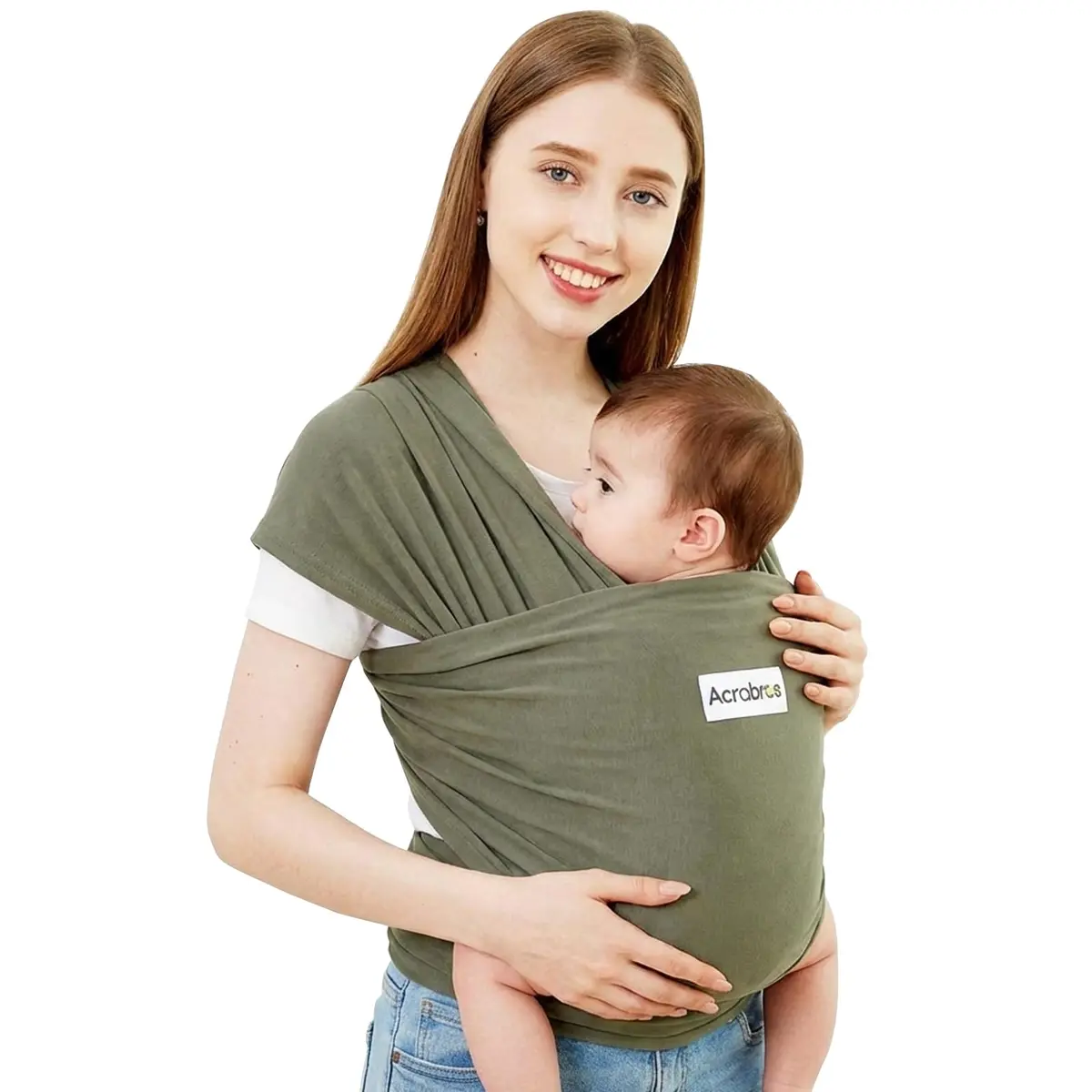 ACRABROS Baby Wrap Carrier, Hands-Free Sling for Newborns to Toddlers (8-35 lbs) | Breathable & Comfortable - main product image