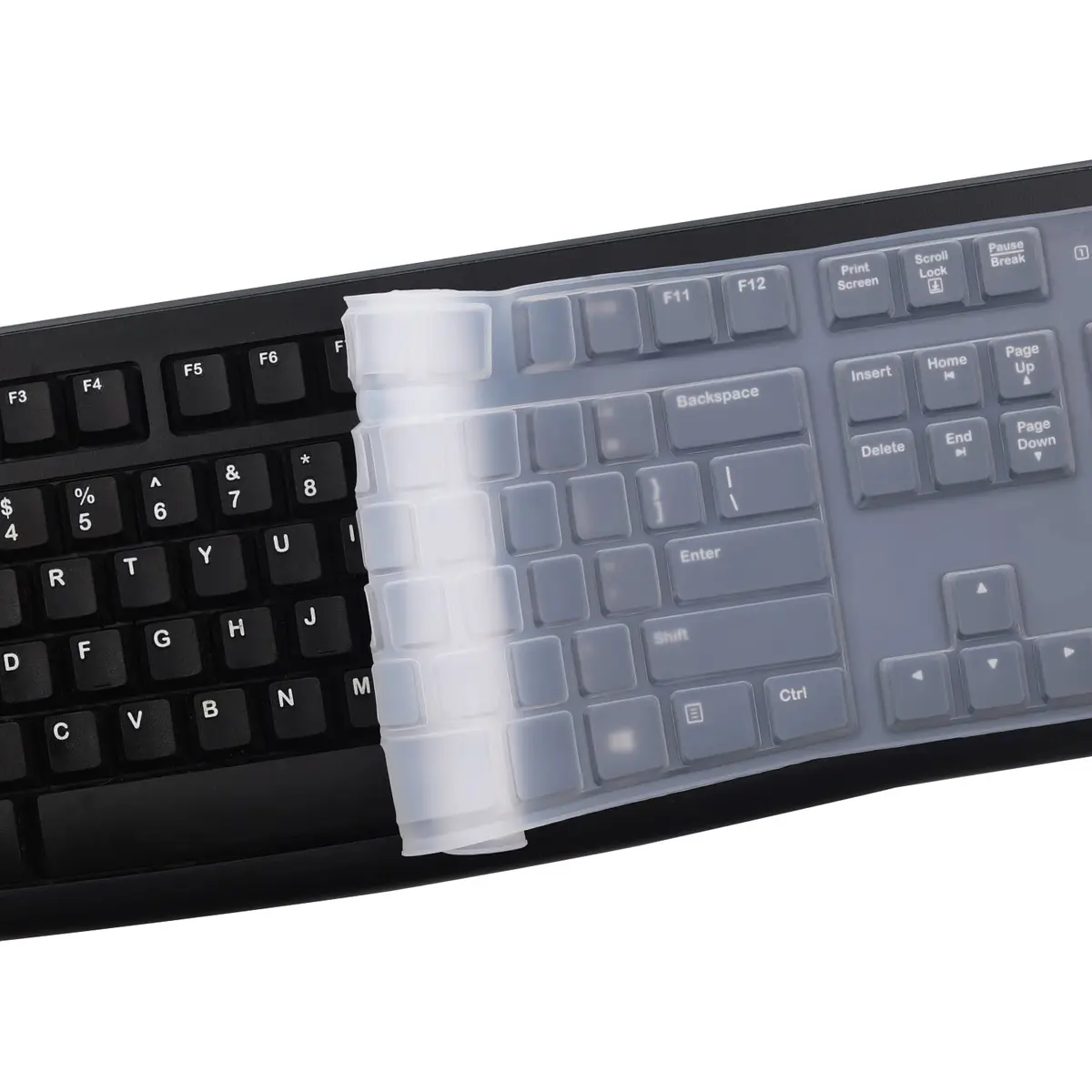 MUBUY-GOL Keyboard Cover Skin Protector for Logitech MK120 K120 Wired Keyboard | US Layout, Clear, Ultra Thin - view 5