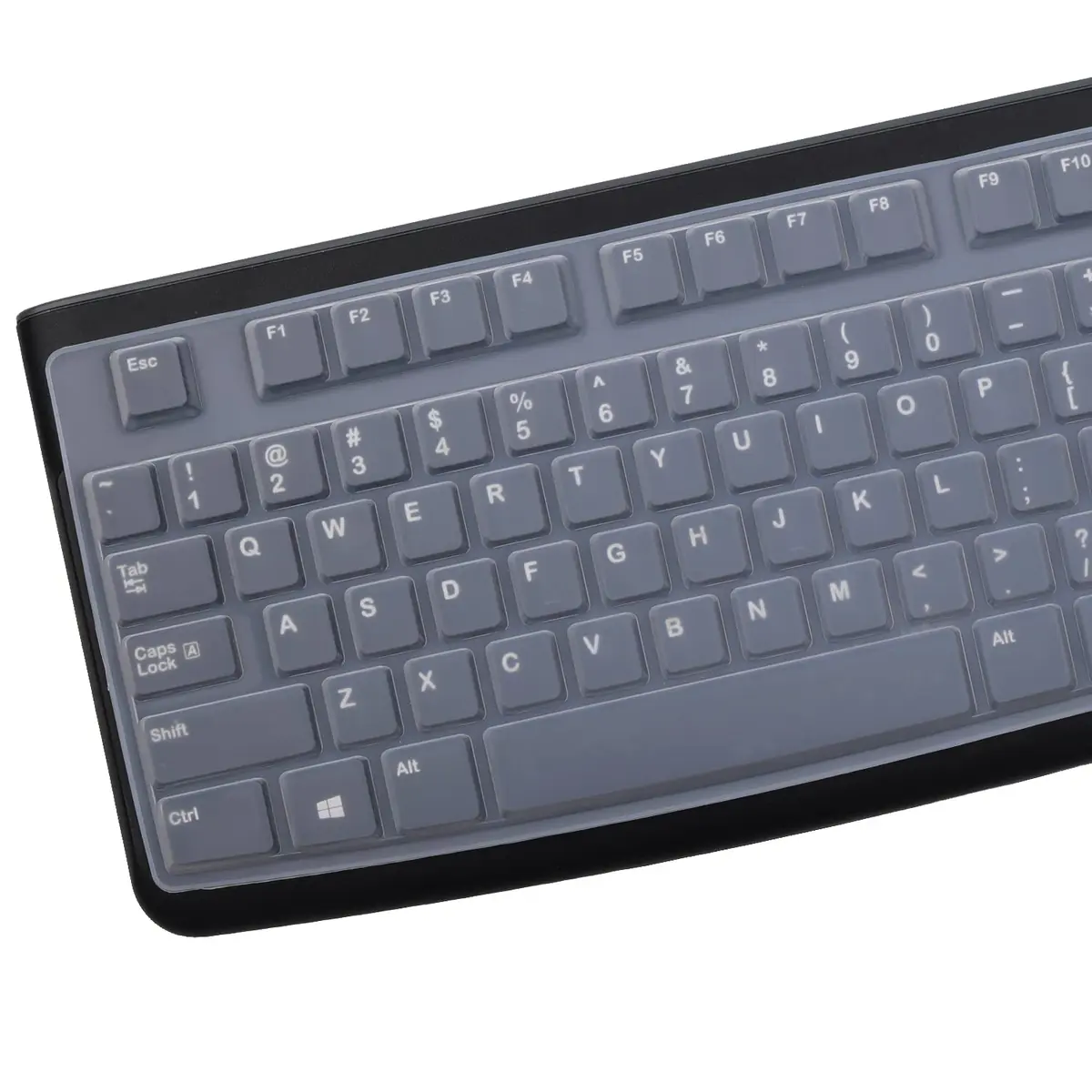 MUBUY-GOL Keyboard Cover Skin Protector for Logitech MK120 K120 Wired Keyboard | US Layout, Clear, Ultra Thin - view 2