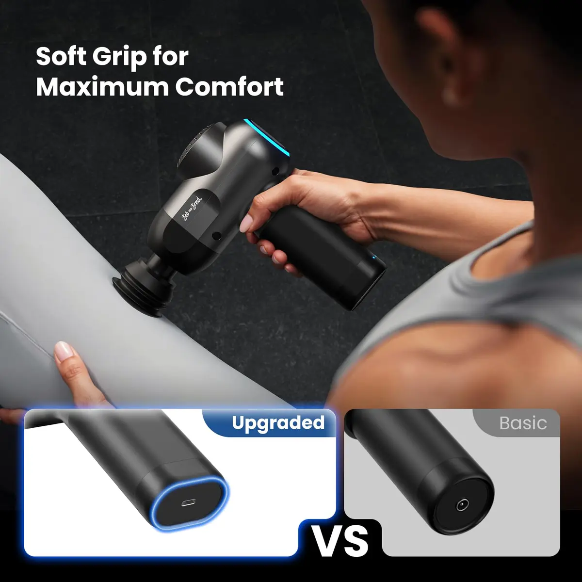 BOB AND BRAD C2 Massage Gun 0.68 kg (1.5 lb) | Deep Tissue Percussion Massager with 5 Speeds & 5 Heads - view 7