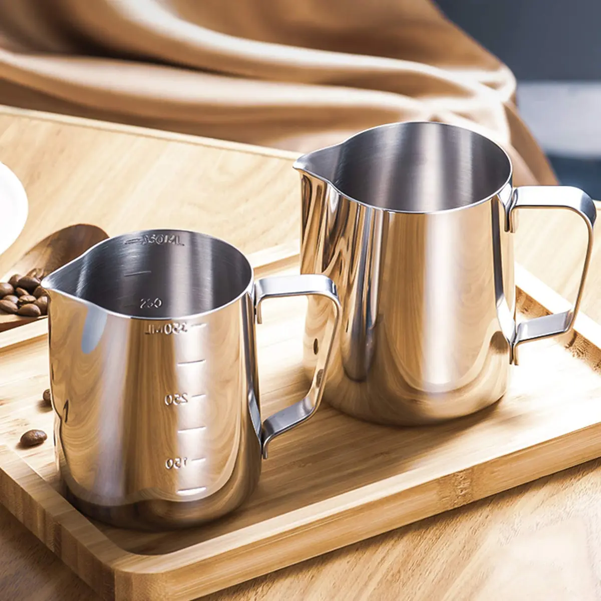 SOTECH Stainless Steel Espresso Milk Frothing Pitcher,12oz/350ml | Rust-proof, Dripless, Dishwasher Safe - view 8