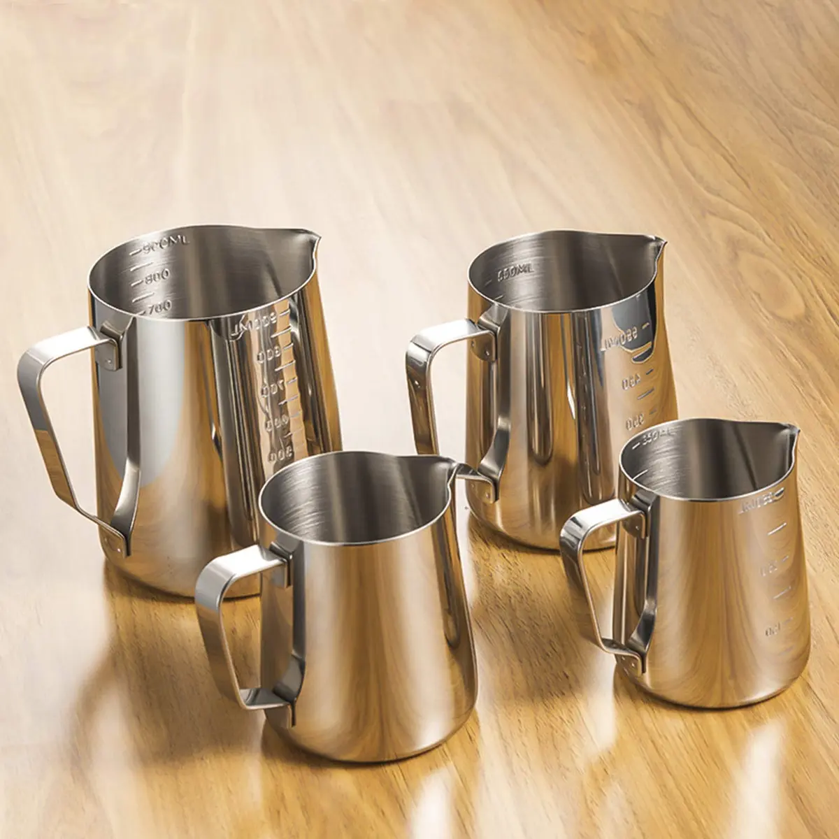 SOTECH Stainless Steel Espresso Milk Frothing Pitcher,12oz/350ml | Rust-proof, Dripless, Dishwasher Safe - view 9
