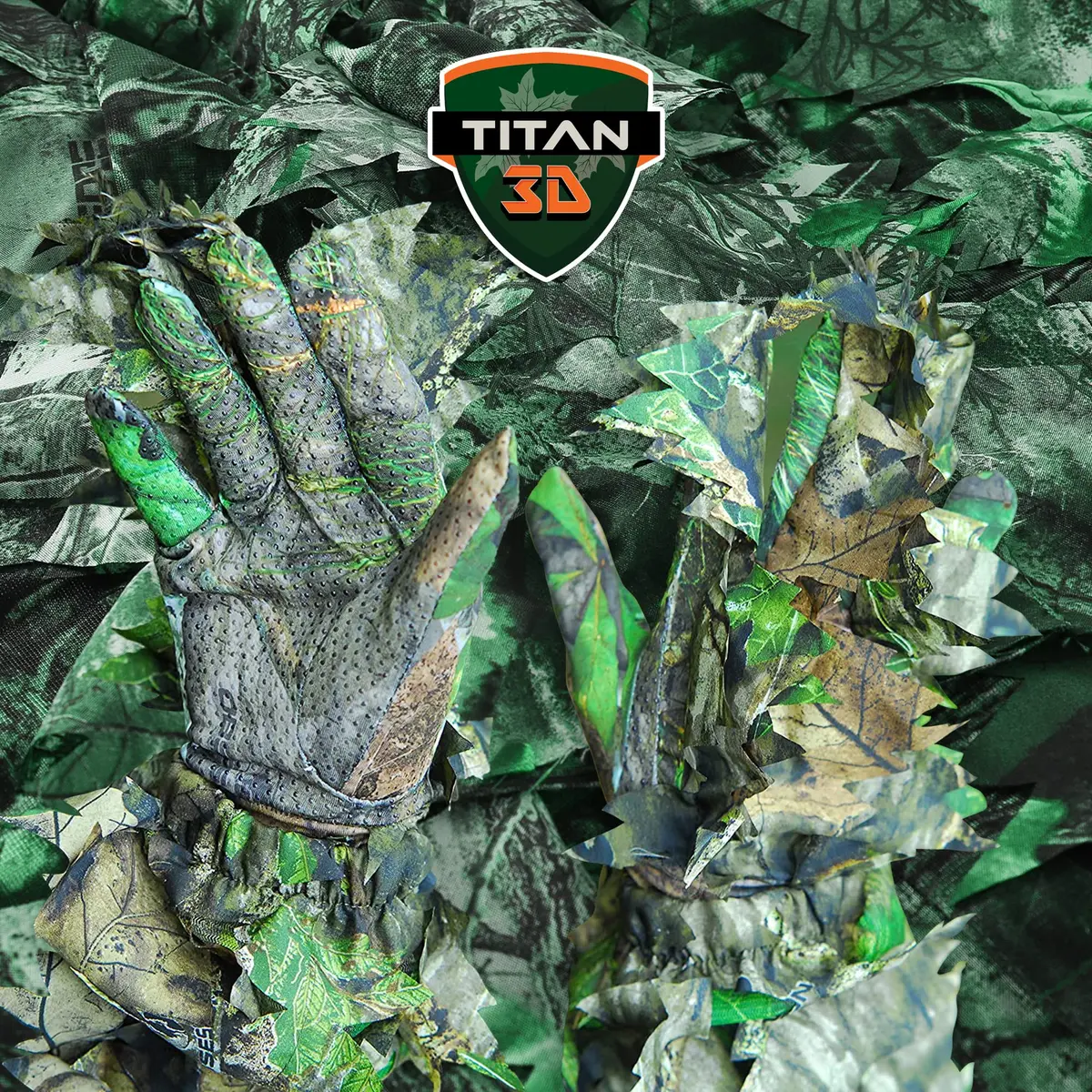 Titan 3D Leafy Gloves for Leafy Suit | Lightweight Camouflage Hunting Gloves - view 7