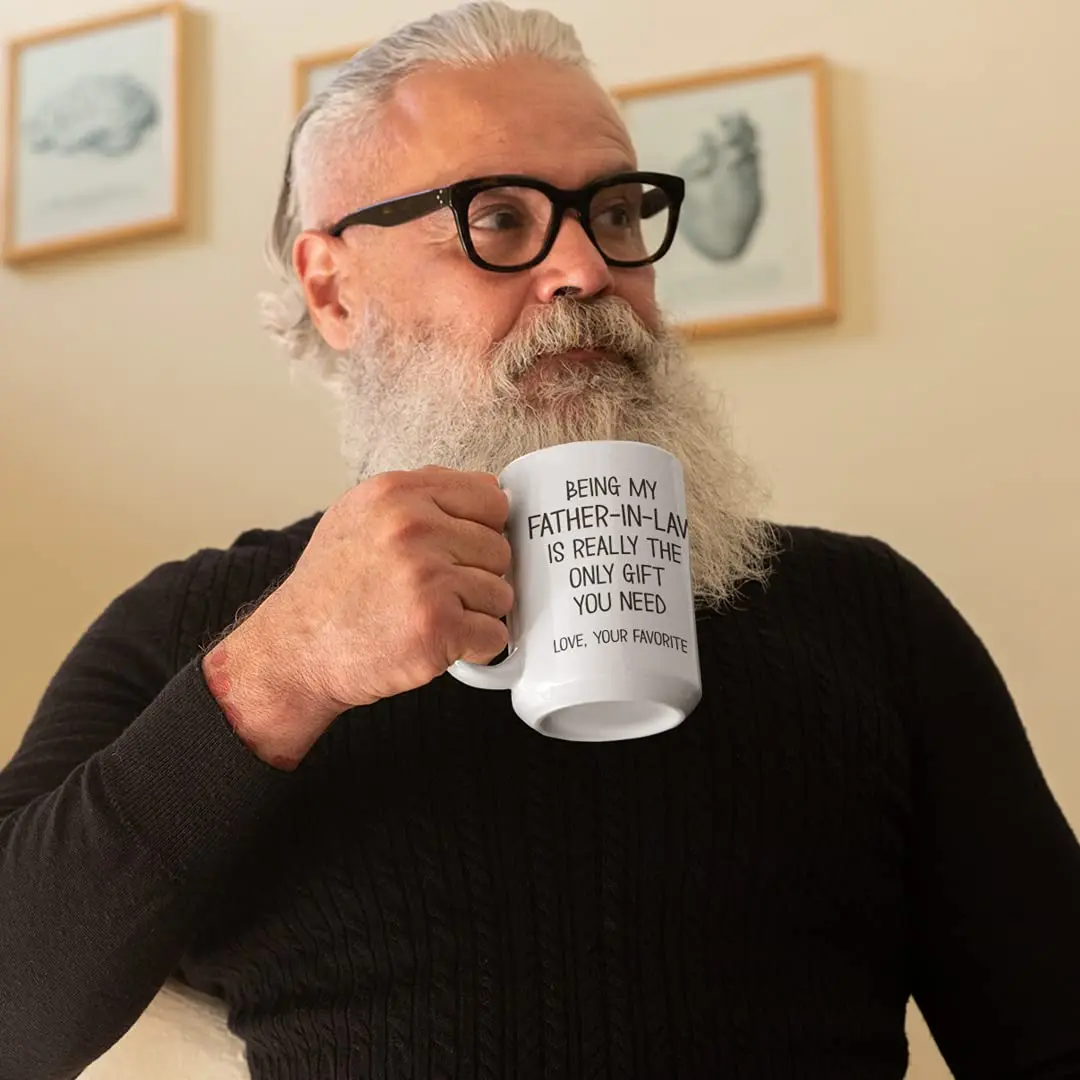 The Improper Mug White 15 oz Ceramic Coffee Mug | Funny Father-in-Law Gift for Birthday - view 5