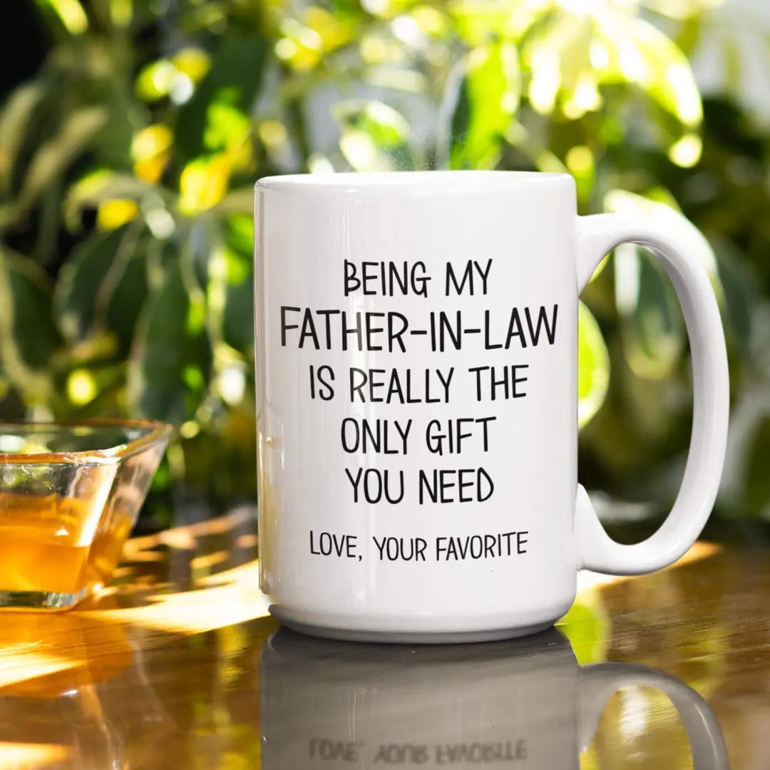 The Improper Mug White 15 oz Ceramic Coffee Mug | Funny Father-in-Law Gift for Birthday - view 3