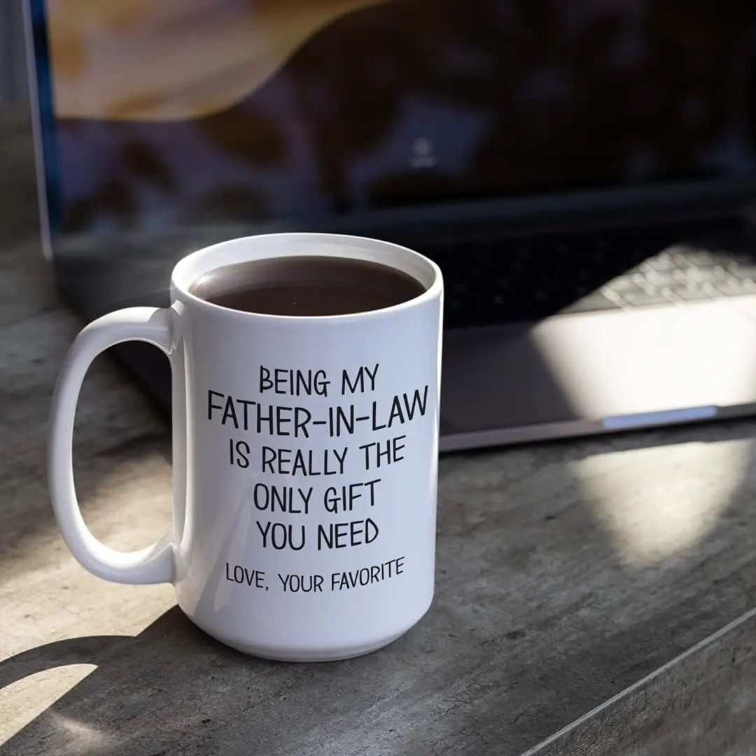 The Improper Mug White 15 oz Ceramic Coffee Mug | Funny Father-in-Law Gift for Birthday - view 4