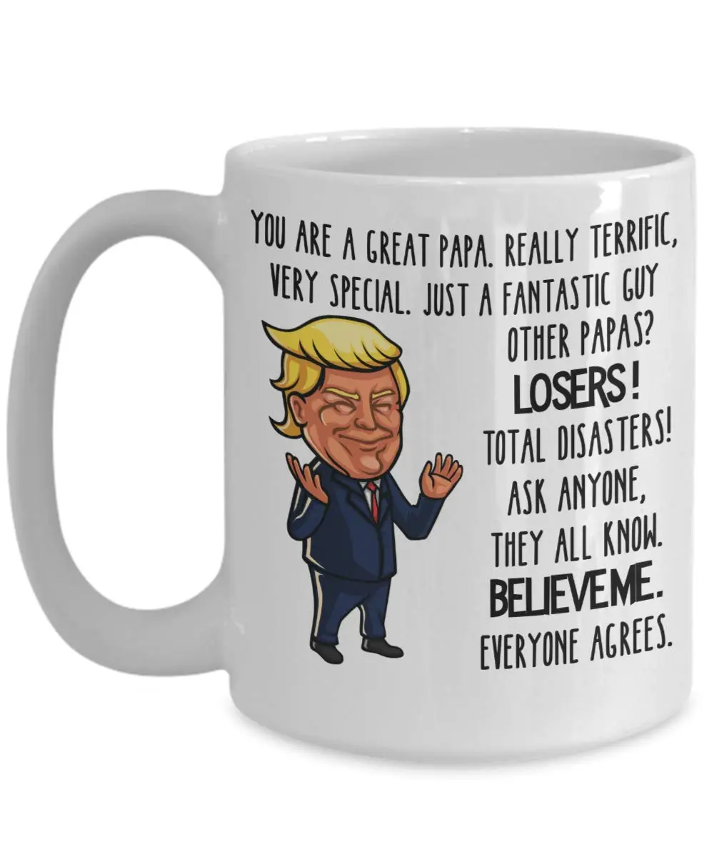 The Improper Mug Trump Papa Mug for Grandpa or Dad | Funny 11 or 15 oz White Ceramic Coffee Comment Cup - main product image