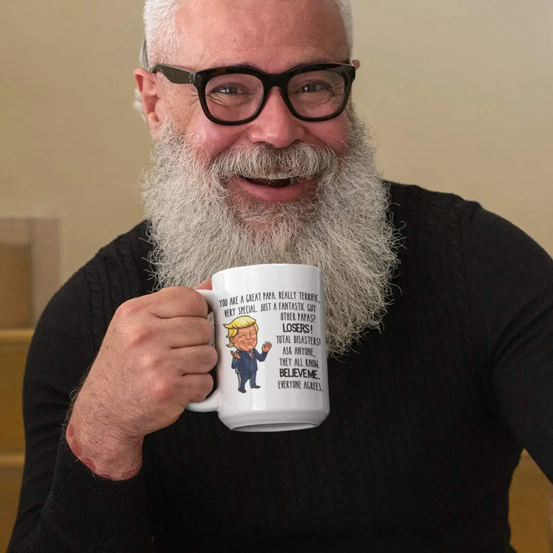 The Improper Mug Trump Papa Mug for Grandpa or Dad | Funny 11 or 15 oz White Ceramic Coffee Comment Cup - view 5