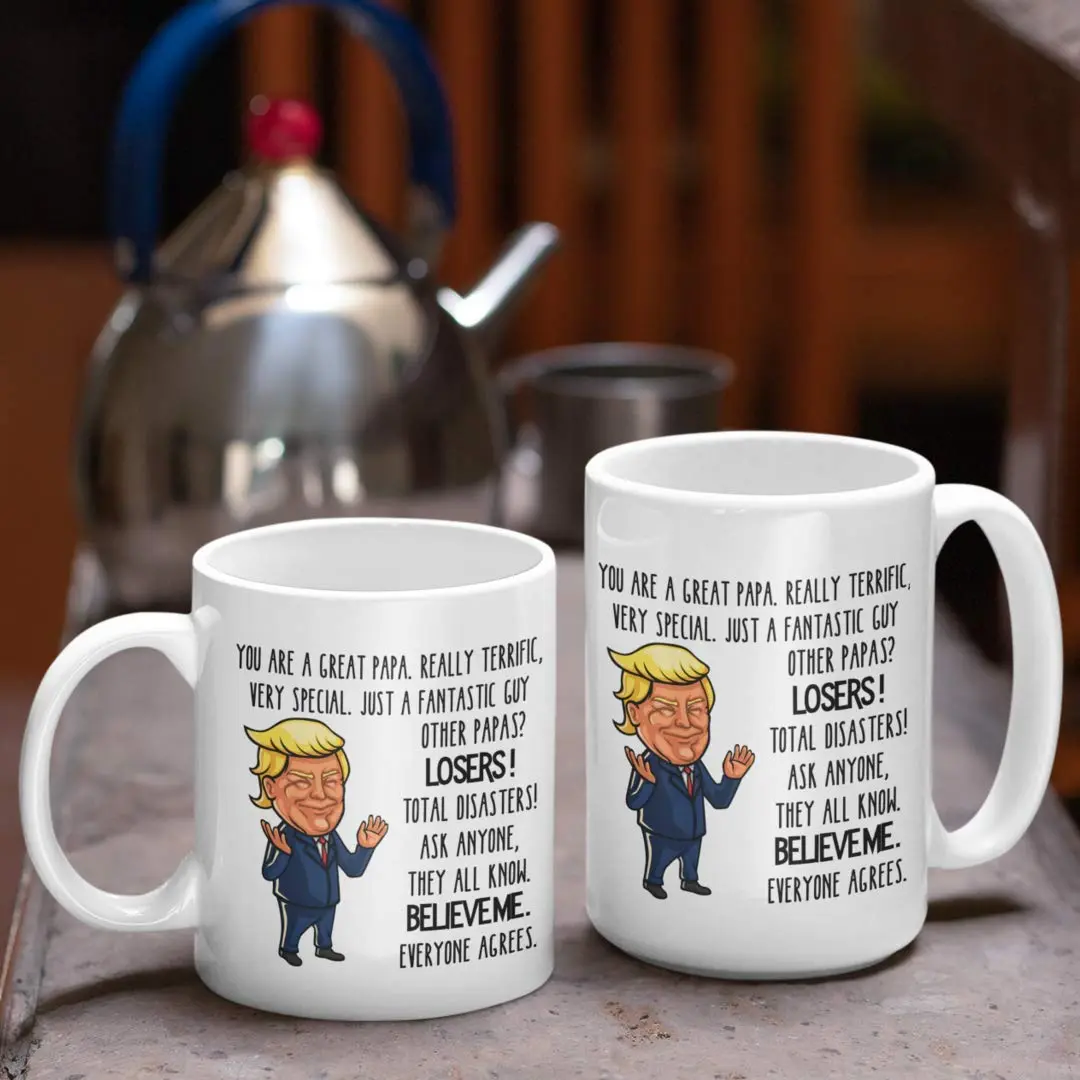 The Improper Mug Trump Papa Mug for Grandpa or Dad | Funny 11 or 15 oz White Ceramic Coffee Comment Cup - view 6