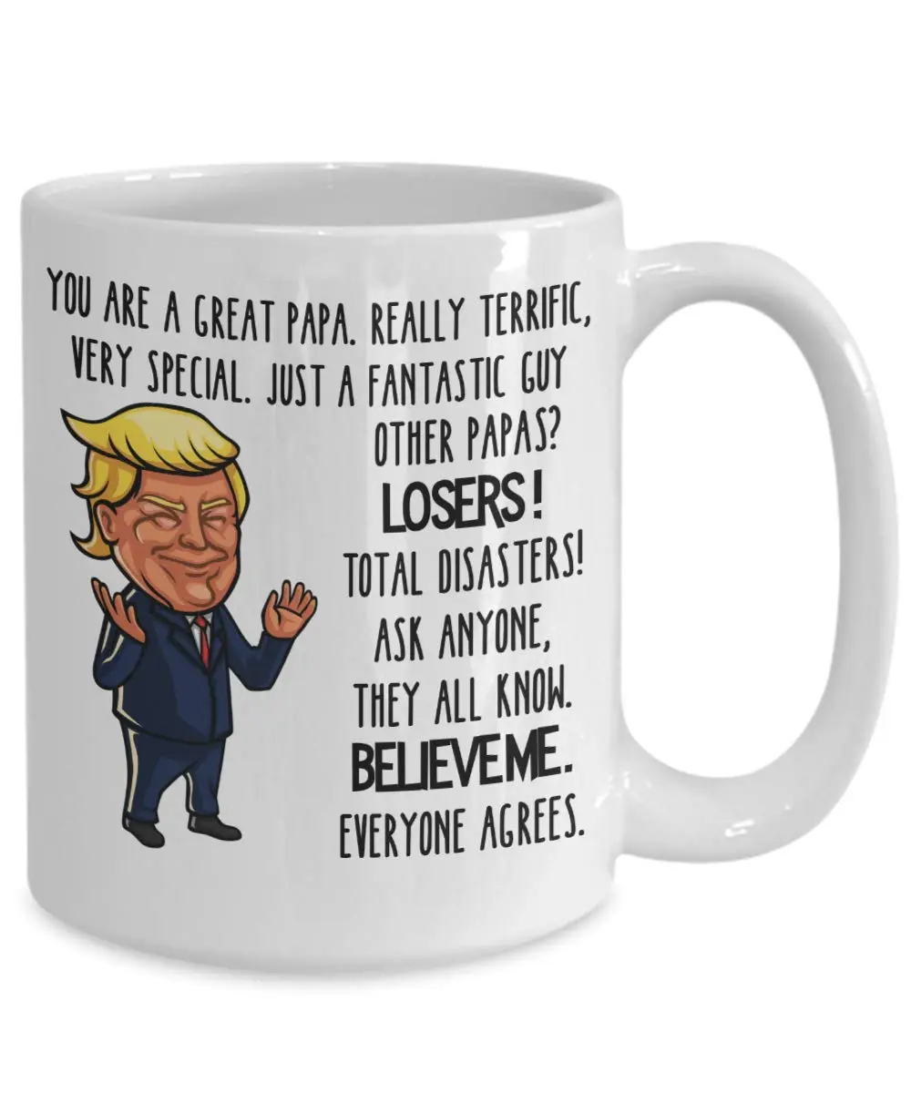 The Improper Mug Trump Papa Mug for Grandpa or Dad | Funny 11 or 15 oz White Ceramic Coffee Comment Cup - view 2