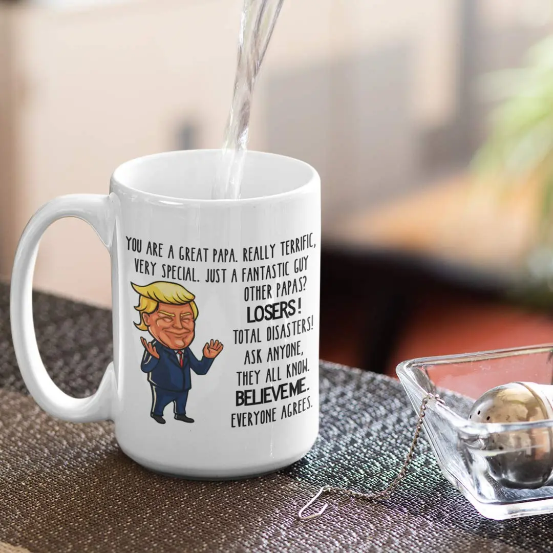 The Improper Mug Trump Papa Mug for Grandpa or Dad | Funny 11 or 15 oz White Ceramic Coffee Comment Cup - view 3