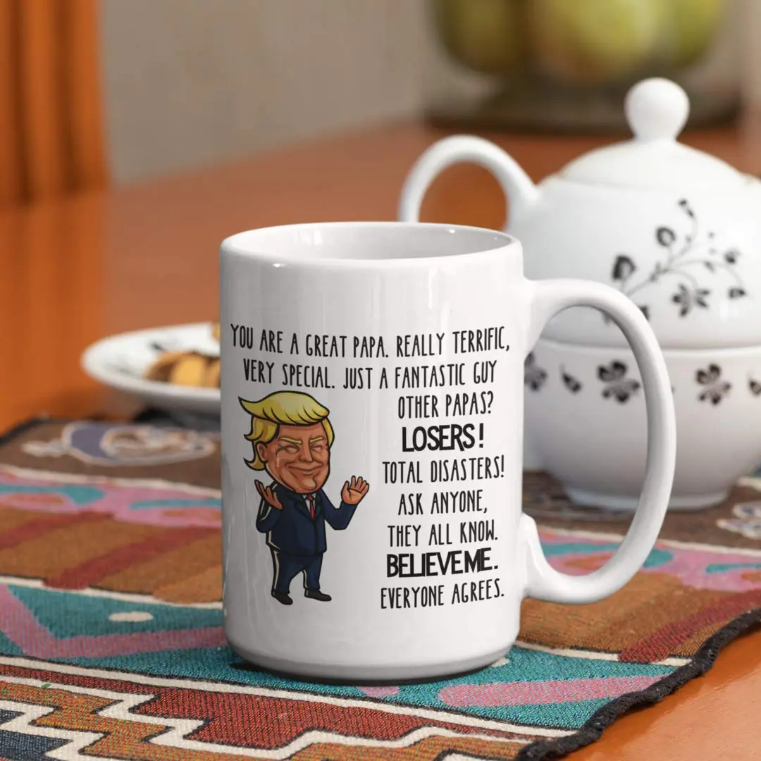 The Improper Mug Trump Papa Mug for Grandpa or Dad | Funny 11 or 15 oz White Ceramic Coffee Comment Cup - view 4