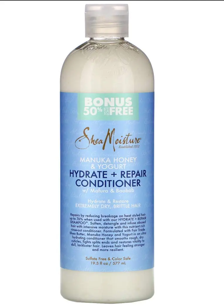 Shea Moisture Manuka Honey & Yogurt Conditioner 577ml (19.8 Fl Oz) | Deeply Nourishes Dry Hair - view 2