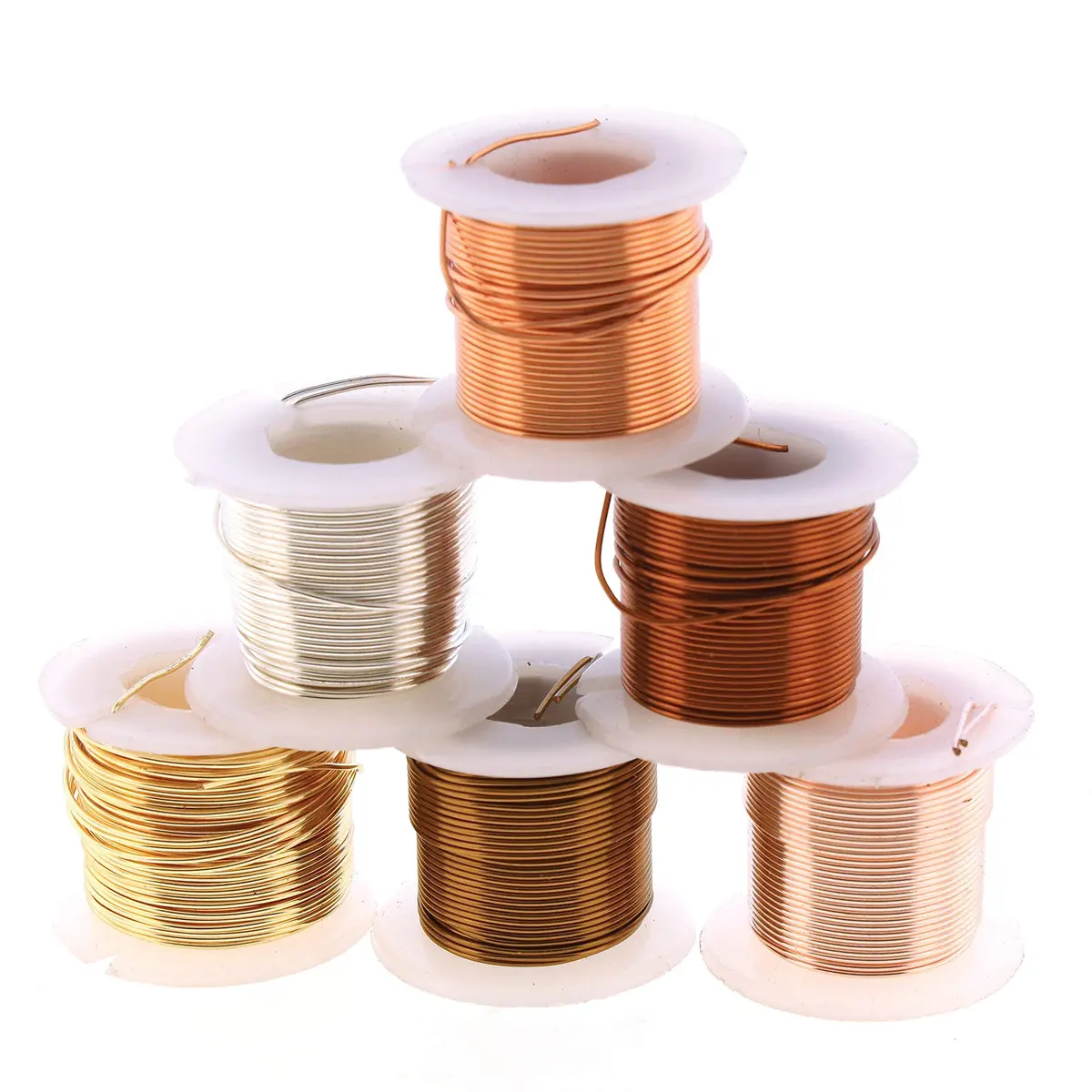 The Beadsmith Craft Wire Assortment 24 Gauge (213 in / 5.5 m) | Tarnish-Resistant Copper Wire for Jewelry Making - main product image