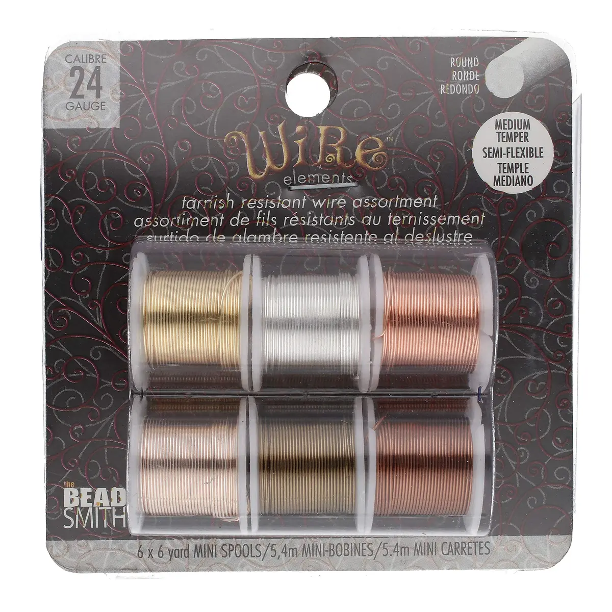 The Beadsmith Craft Wire Assortment 24 Gauge (213 in / 5.5 m) | Tarnish-Resistant Copper Wire for Jewelry Making - view 7