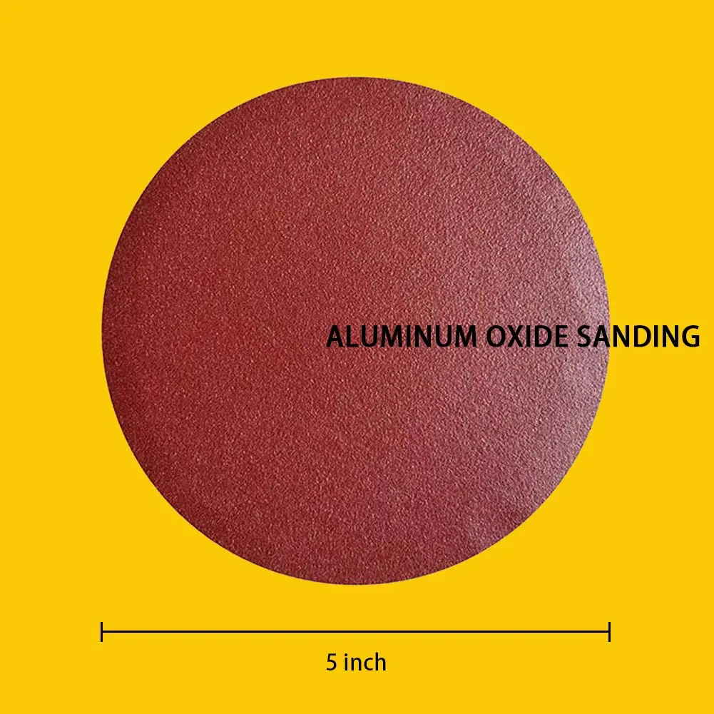 TPmax 60 PCS 5 Inch NO-Hole PSA Aluminum Oxide Sanding Disc | Self Stick, 10 Each of 60 100 150 180 240 400 Grit, Brown - view 5