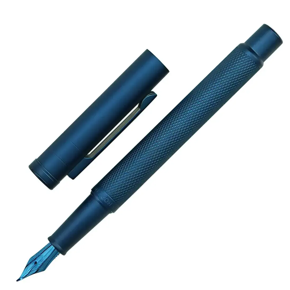 erofa Dark Blue Forest Fountain Pen Bent Nib Metal Writing Pen 12mm (0.47in) - main product image