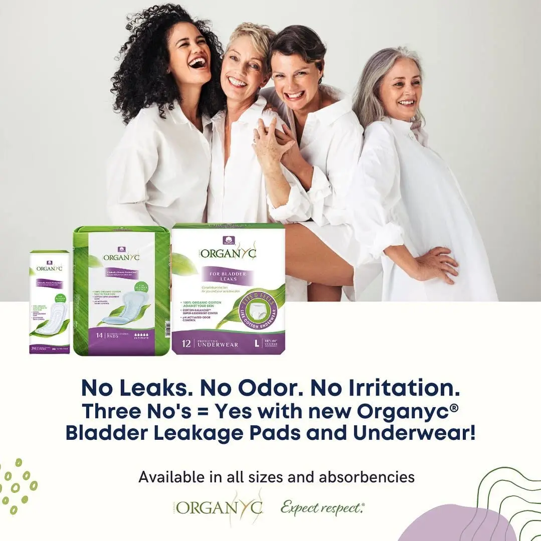 Organyc Organic Cotton Incontinence Pads Maximum Absorbency, 16 Count (1 Pack) | Hypoallergenic & Fragrance-Free - view 5