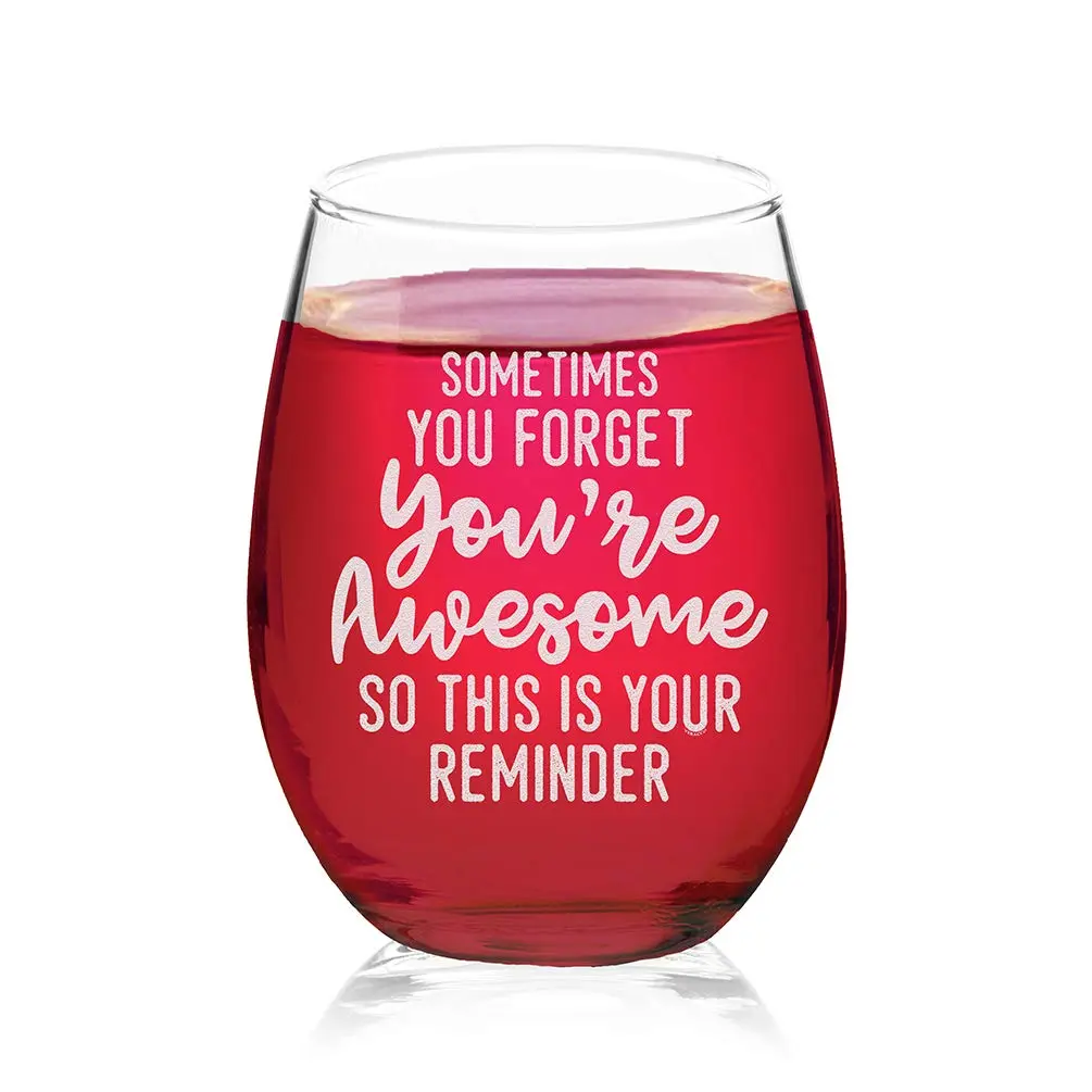 Veracco 15 oz Stemless Wine Glass | Funny Birthday Gift for Drinking Enthusiasts - main product image