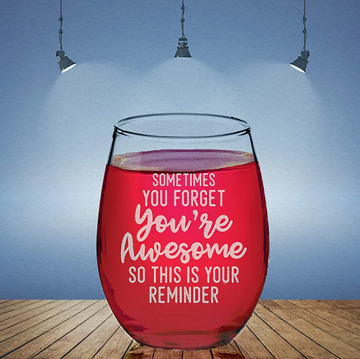 Veracco 15 oz Stemless Wine Glass | Funny Birthday Gift for Drinking Enthusiasts - view 8