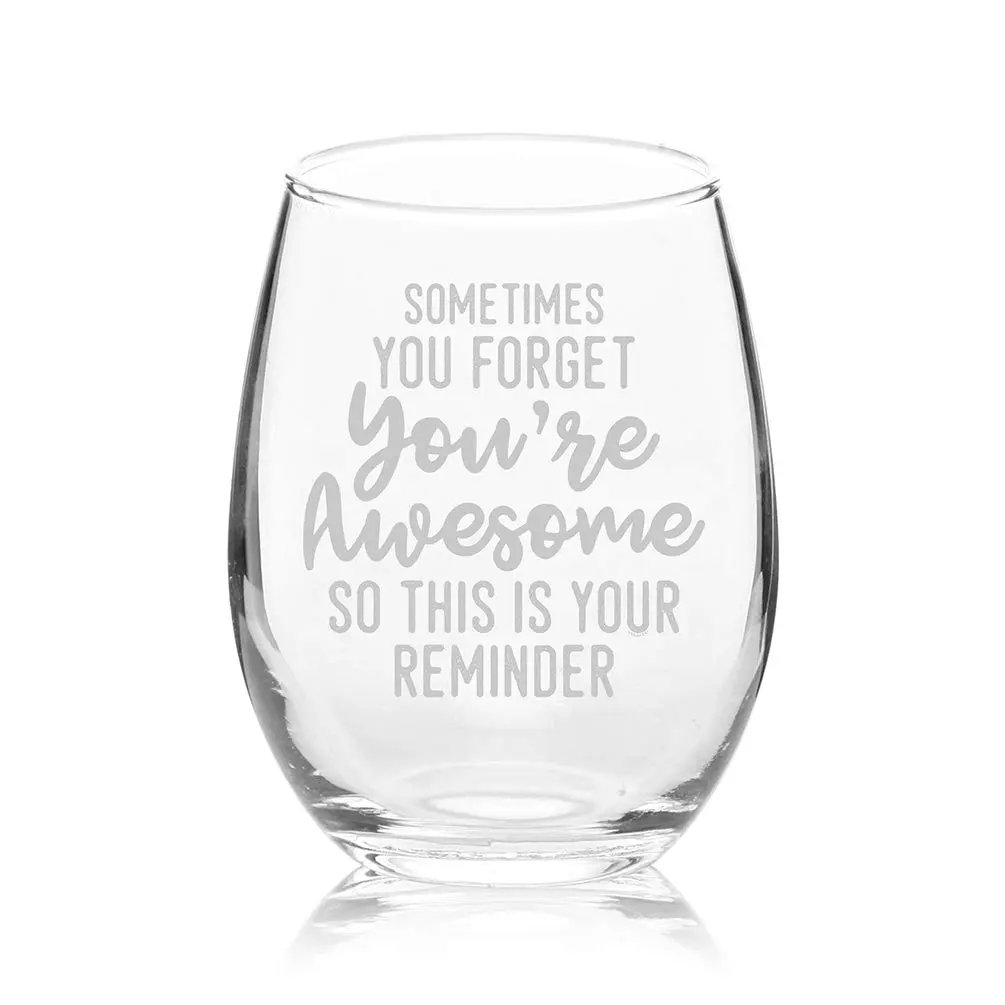 Veracco 15 oz Stemless Wine Glass | Funny Birthday Gift for Drinking Enthusiasts - view 3