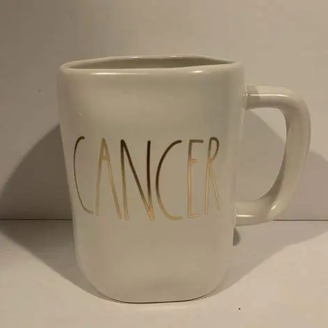 Rae Dunn by Magenta Cancer Zodiac White Mug 473ml (16oz) | Astrology Gift for Indian Buyers - view 3