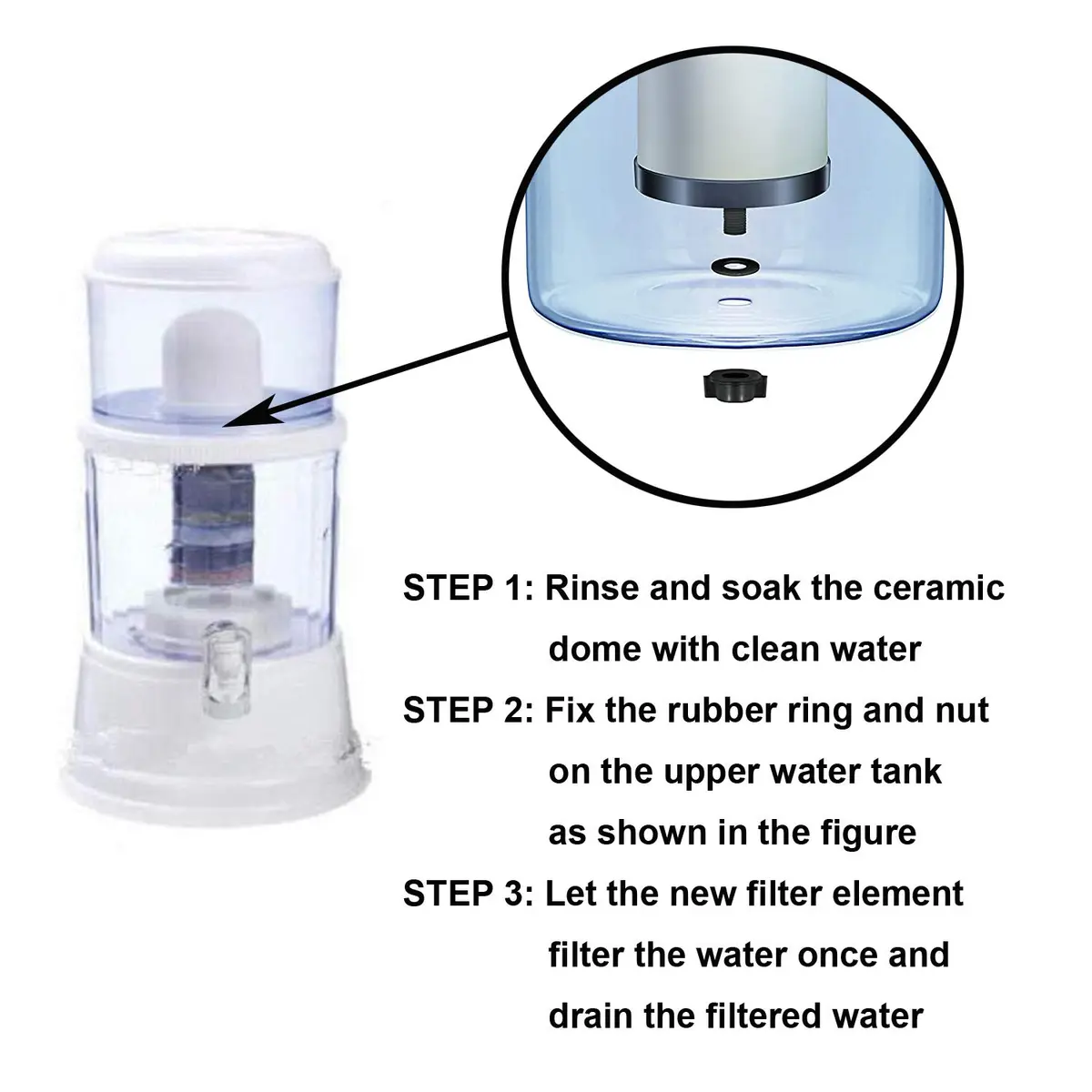 Huining Ceramic Dome Filter 4pcs | Household Water Pre-Filtration System (0.15-0.5 Micron) - view 3