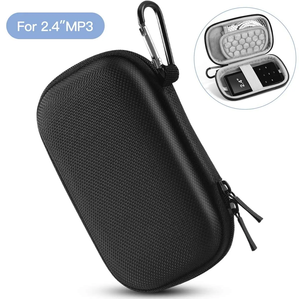 AGPTEK MP3 MP4 Player Case for 2.4'' MP3 Player with Metal Carabiner Clip | All-round Drop & Scratch Protection - view 8