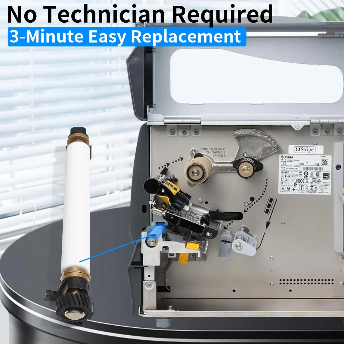 PARTS P1037974-028 Kit Platen Roller for Zebra ZT200 Series Thermal Printer Transfer Roller 203/300dpi - view 4