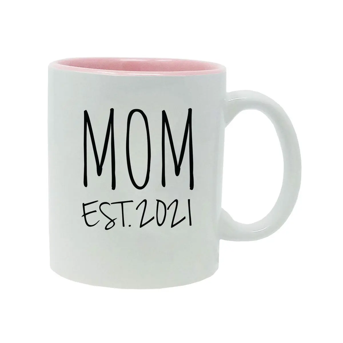 CustomGiftsNow Mom Established Est. 2021 Ceramic Coffee Mug 325ml (11 Ounces) | Permanent Design - main product image