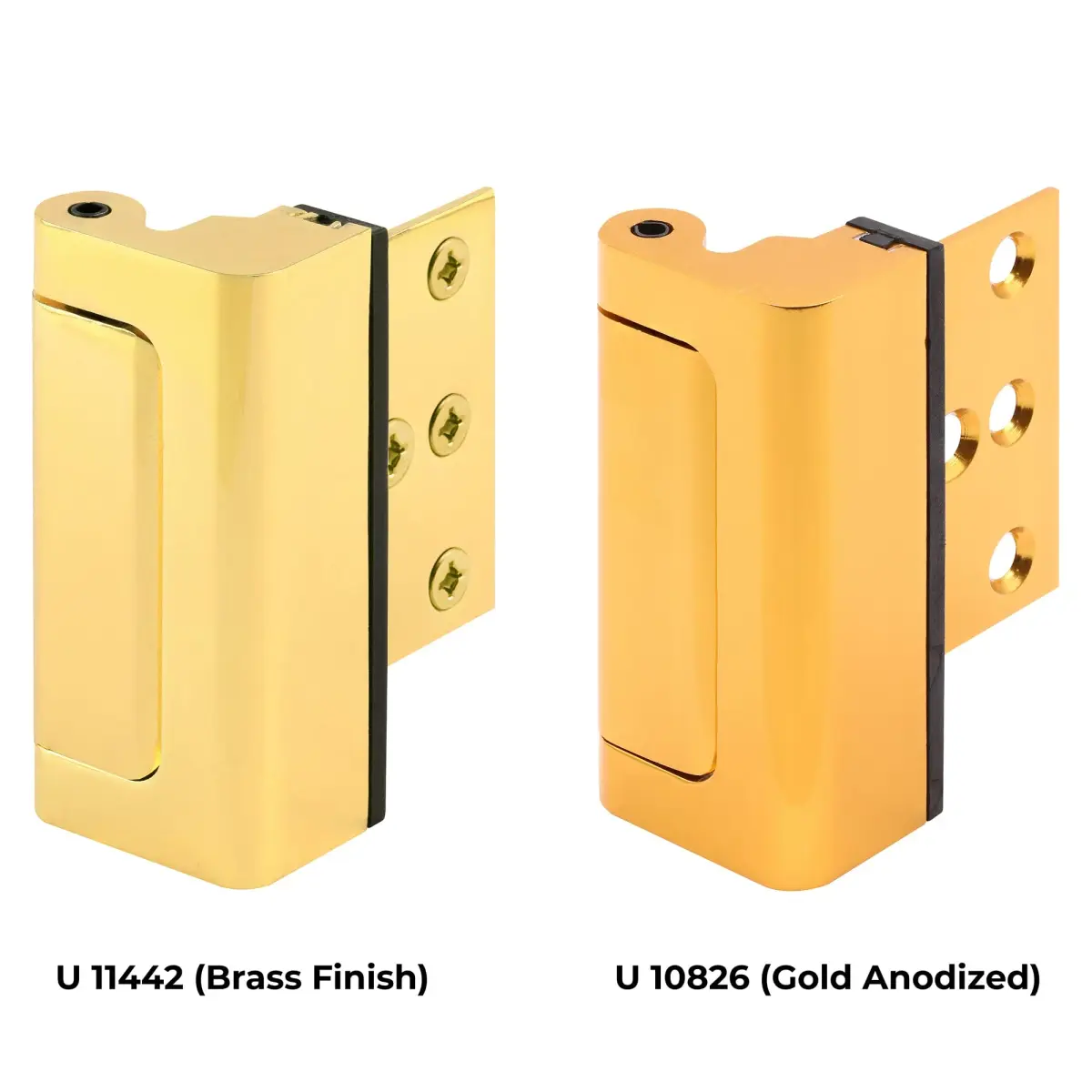 PRIME-LINE U 11442 Door Reinforcement Lock - 3" Stop, Polished Brass | Add Extra Security to Your Home - view 7