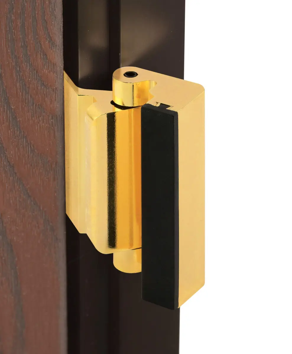 PRIME-LINE U 11442 Door Reinforcement Lock - 3" Stop, Polished Brass | Add Extra Security to Your Home - view 3