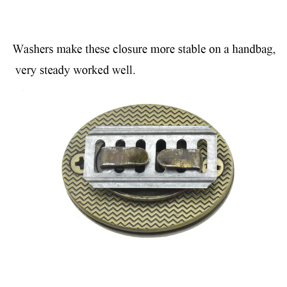 HAHIYO Twist Purse Closure Turn Locks Clip Clasps 1.4 Inch Antique Brass | Easy Install for Wallets & Handbags - view 5