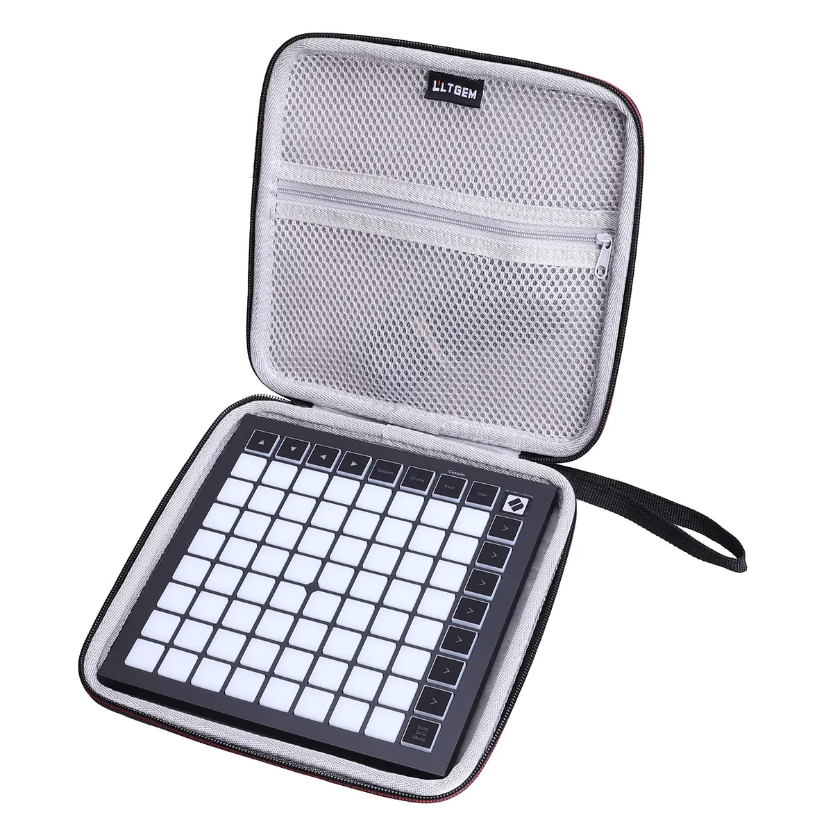 L LTGEM Hard Travel Case for Novation Launchpad Mini MK3 MIDI USB Grid Controller, 8" L x 8" W x 1.8" H | Protects from Impacts and Splashes - view 8
