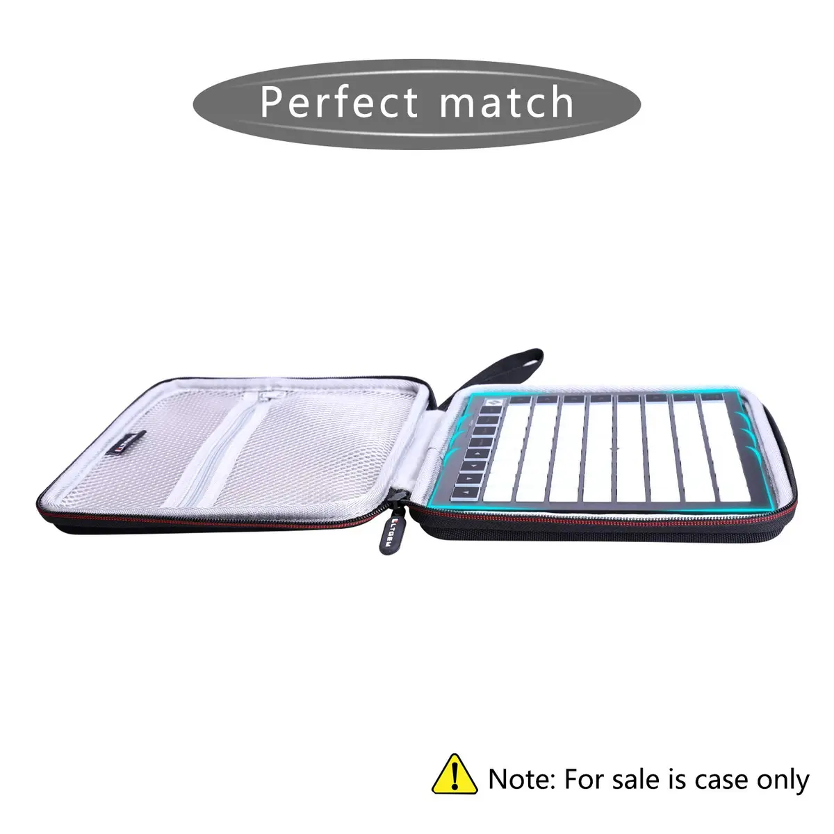 L LTGEM Hard Travel Case for Novation Launchpad Mini MK3 MIDI USB Grid Controller, 8" L x 8" W x 1.8" H | Protects from Impacts and Splashes - view 4