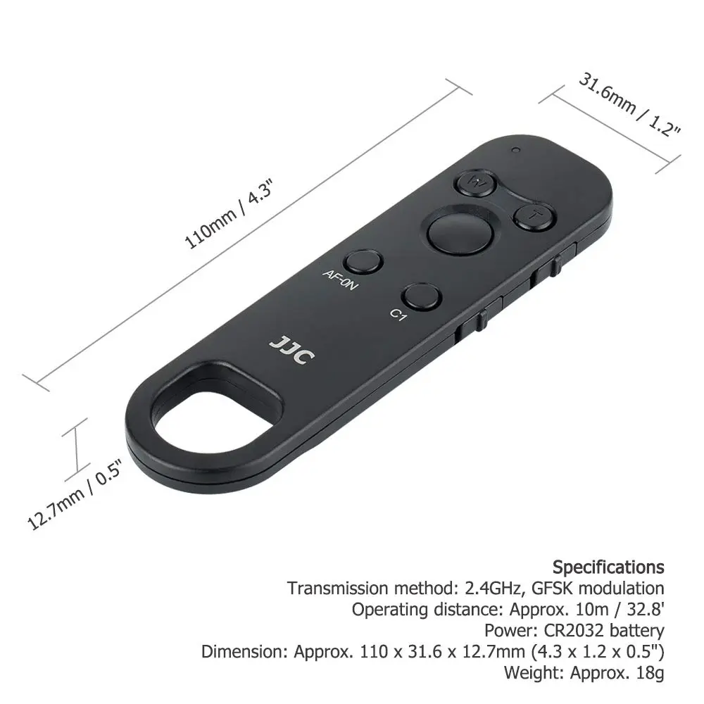 JJC Wireless Bluetooth Remote Control for Sony, Replaces Sony RMT-P1BT | 10m Range, Multi-Function, Compact Design - view 9