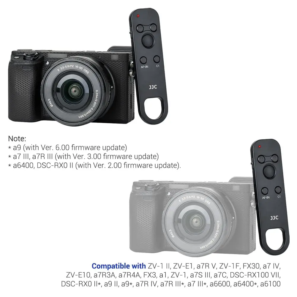 JJC Wireless Bluetooth Remote Control for Sony, Replaces Sony RMT-P1BT | 10m Range, Multi-Function, Compact Design - view 2