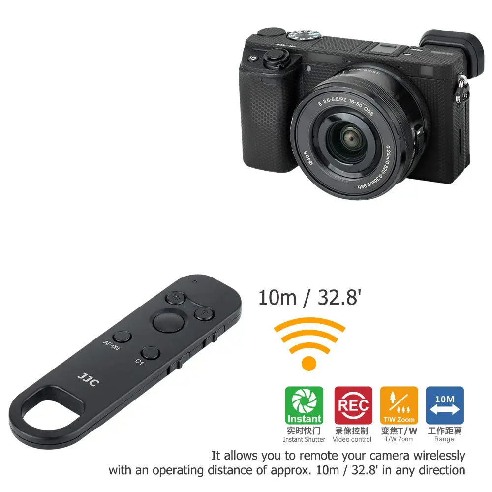 JJC Wireless Bluetooth Remote Control for Sony, Replaces Sony RMT-P1BT | 10m Range, Multi-Function, Compact Design - view 3