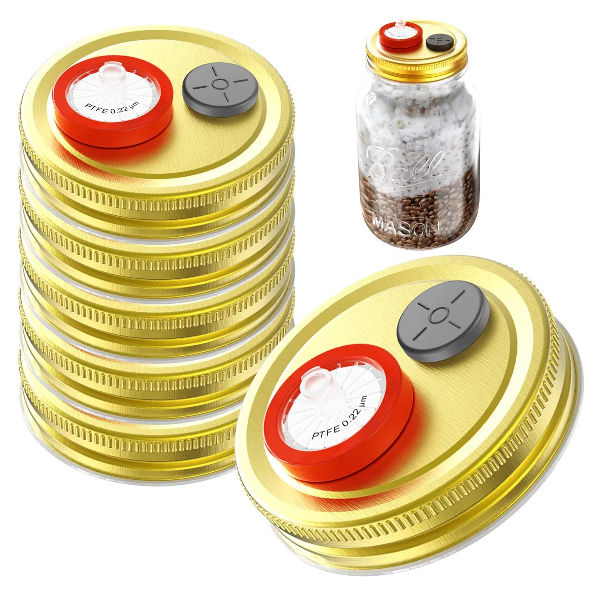 Biomed Solutions Self Healing Injection Ports 20mm | Reusable Rubber Stoppers for Liquid Culture & Mason Jars - view 7