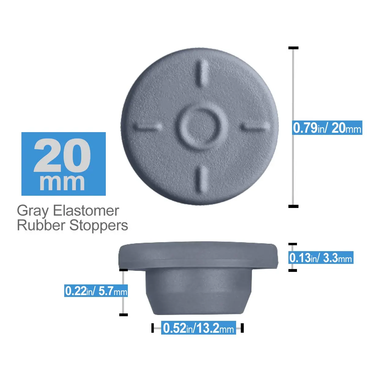 Biomed Solutions Self Healing Injection Ports 20mm | Reusable Rubber Stoppers for Liquid Culture & Mason Jars - view 2