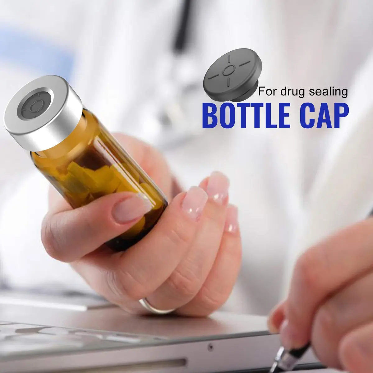 Biomed Solutions Self Healing Injection Ports 20mm | Reusable Rubber Stoppers for Liquid Culture & Mason Jars - view 4