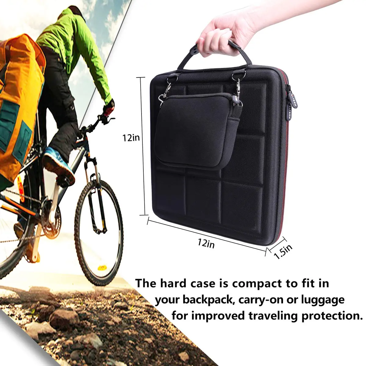 L LTGEM Hard Travel Case for Novation Launchpad Pro MK3 | Shockproof & Water-Resistant 12" L x 12" W x 1.5" H - view 9