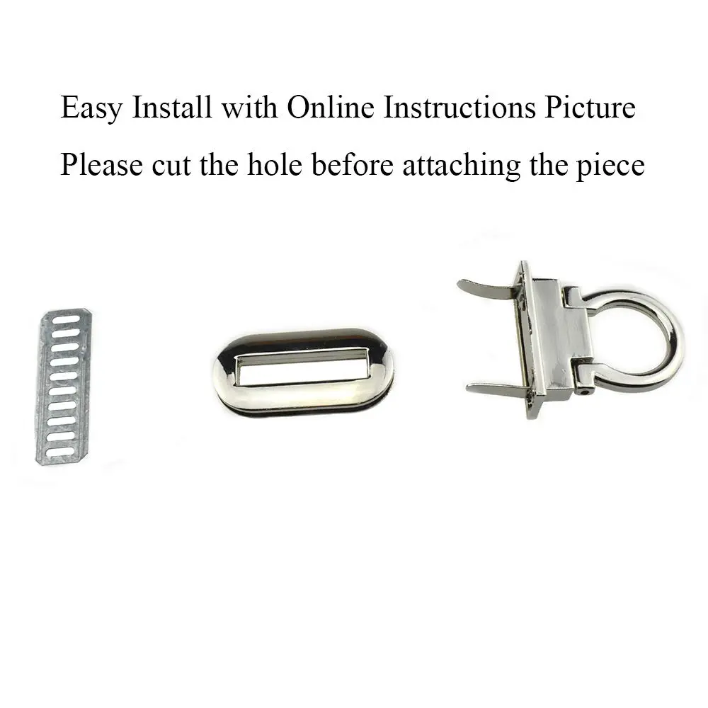 HAHIYO Flip Purse Closure Turn Locks Clip Clasp 1.65 Inch Silver | Easy Install for Wallets & Handbags - view 2